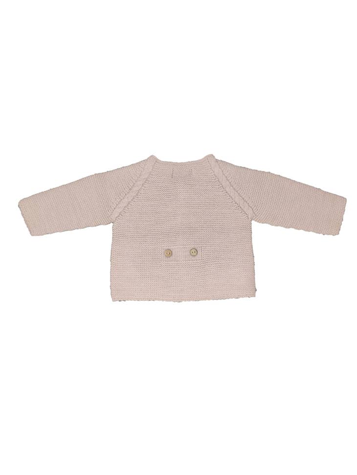 Old Pink Wool Blend Sweater Coat