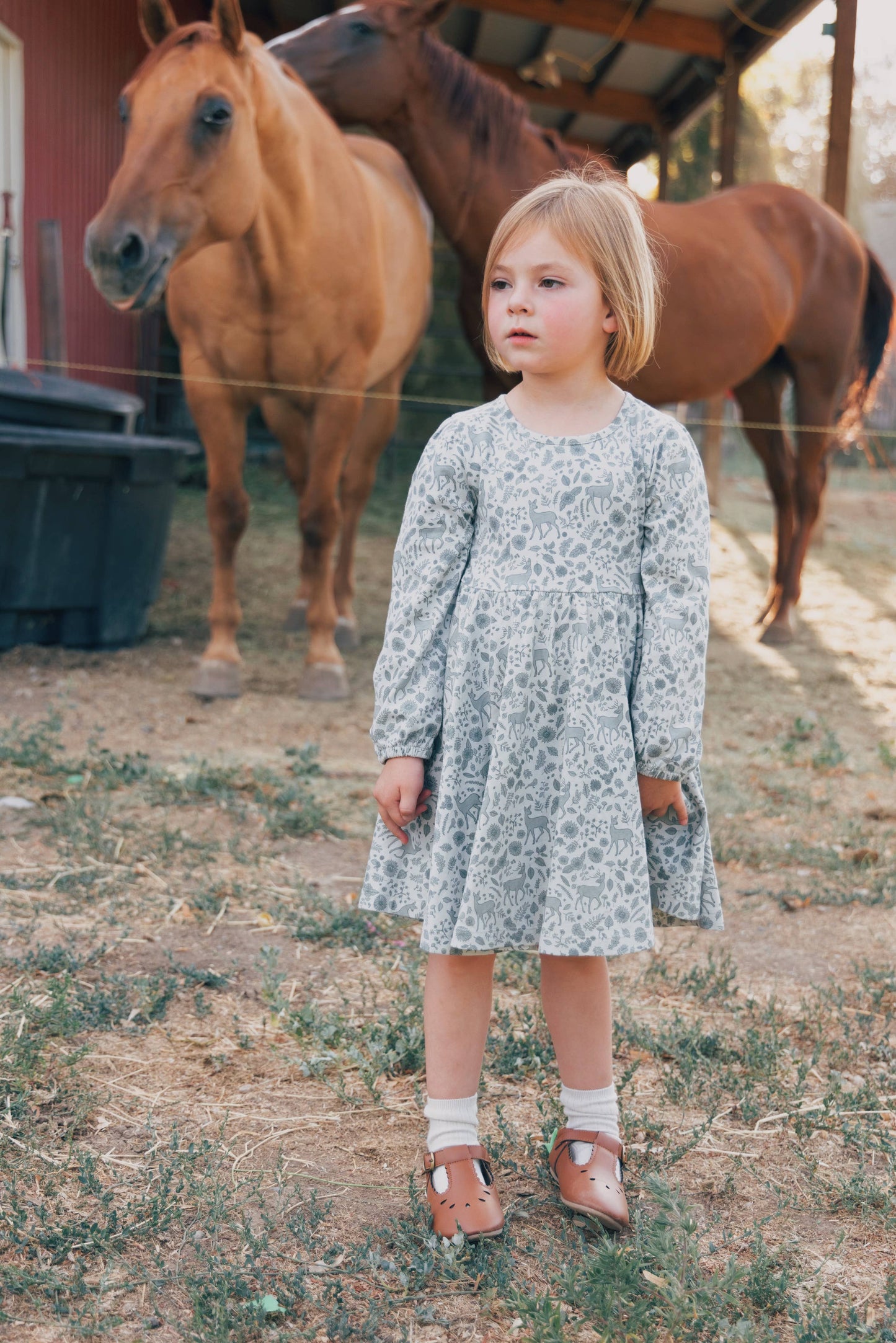 Twirl Dress - Fall Deer