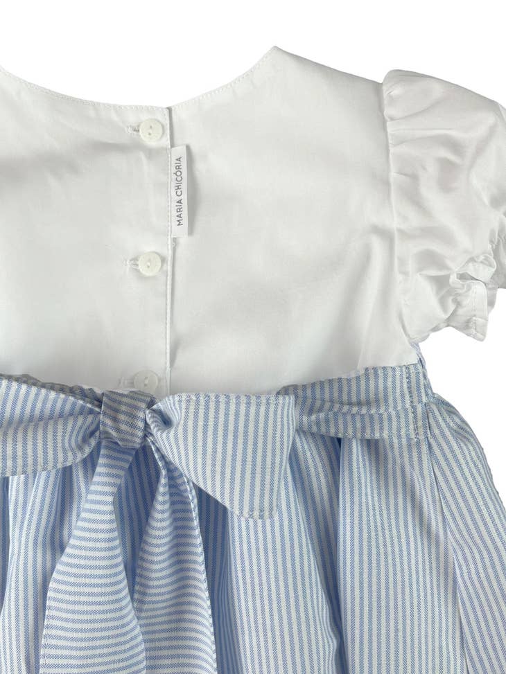 Blue Oxford striped dress